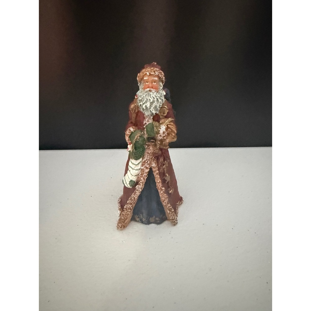K's Collection Santa Claus Figurine Burgundy Robe Christmas Decor 9SSL6 #656777